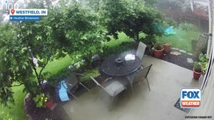 Watch: Doorbell camera video captures storms blasting central Indiana