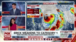 Hurricane Erick weakens to Category 1 as storm lashes Mexico with flooding rain