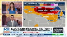 Severe thunderstorms to race across Upper Midwest Friday