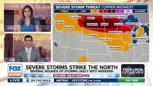 Severe thunderstorms to race across Upper Midwest Friday