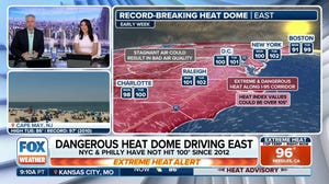 Heat dome driving dangerous temperatures east