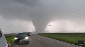 Large tornado sweeps through North Dakota