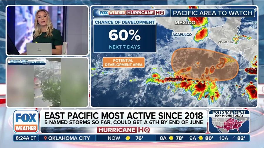 Area to watch in Eastern Pacific has higher chance of development
