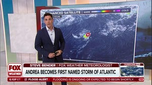 Tropical Storm Andrea to dissipate in Atlantic less than 12 hours after forming