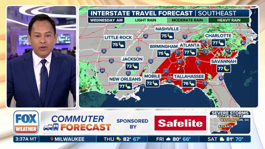 Safelite commuter forecast: Storms to cause major travel delays across eastern US