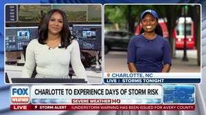 Storms surrounding heat dome moving east through North Carolina
