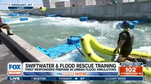 First responders prepare for flash flood situations in urban flood simulators