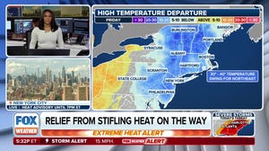 Relief from heat dome on the way to the Northeast