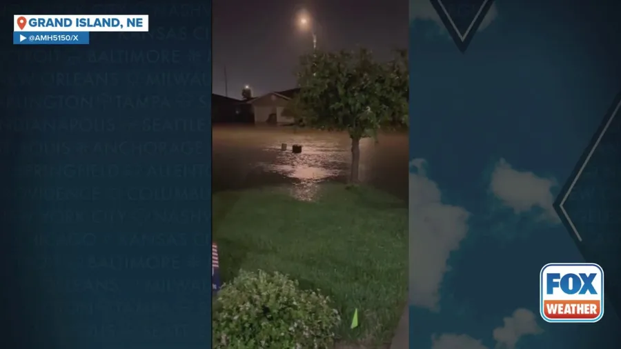 Watch: Roads flooded amid Flash Flood Emergency in Nebraska