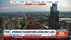 Thunderstorms develop along heat dome on Thursday