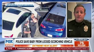 Corona, California police rescue infant from hot car