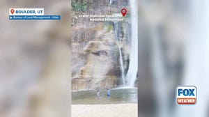 Watch: Boulders fall from Utah waterfall nearly striking swimmers