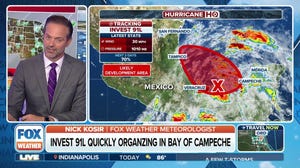Invest 91L quickly organizing in Bay of Campeche 