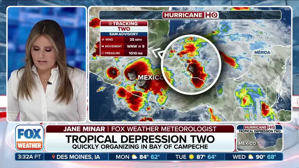 Officials are warning of life-threatening flooding and mudslides in eastern Mexico as Tropical Depression Two nears. FOX Weather Meteorologists Jane Minar and Michael Estime break down the forecast on June 29, 2025.