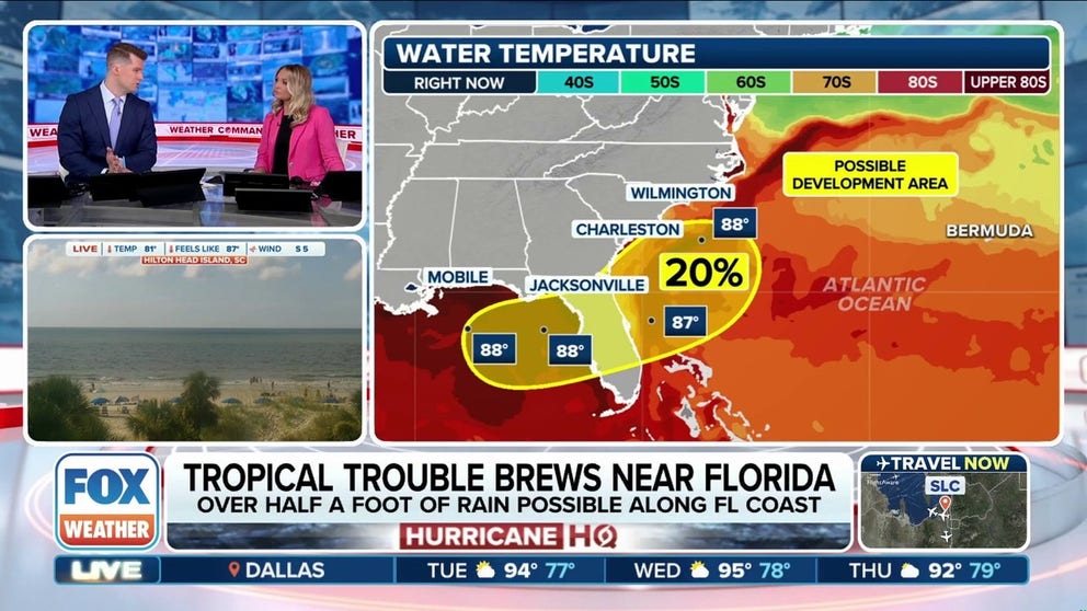 There's the potential for some tropical troubles off the Southeast coast as millions prepare for the Fourth of July holiday, and regardless of tropical development some flooding rain and thunderstorms are headed for Florida. FOX Weather Meteorologists Stephen Morgan and Haley Meier break down the forecast on June 30, 2025.