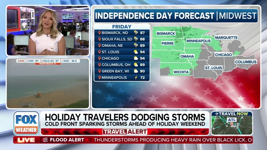 Weather threatening to make mess of Fourth of July travel rush