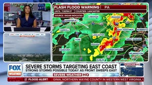 Strong storms targeting I-95 corridor in Northeast