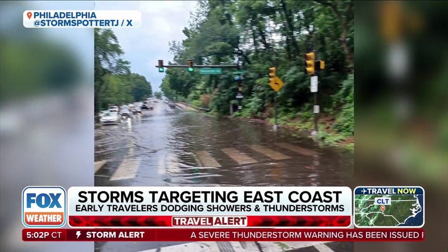 Severe storms lead to major travel delays along I-95 corridor