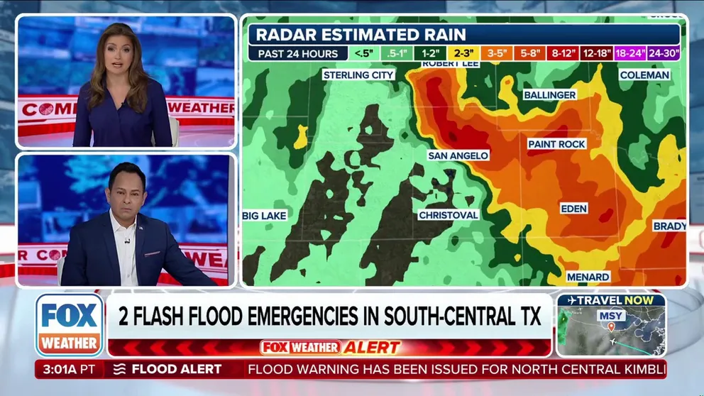 Heavy rain has lead to two Flash Flood Emergencies on Friday morning across South Central Texas. High water and home rescues were reported.