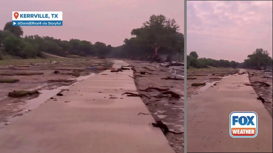 Texas flood washes away RVs, tiny homes from riverside campground