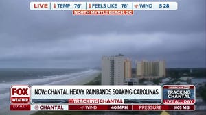Tropical Storm Chantal begins to weaken after making landfall in South Carolina