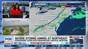 Severe thunderstorms taking aim at I-95 corridor, Northeast