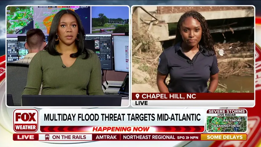 Mid-Atlantic braces for more flooding as businesses clean up from mess left by Tropical Storm Chantal