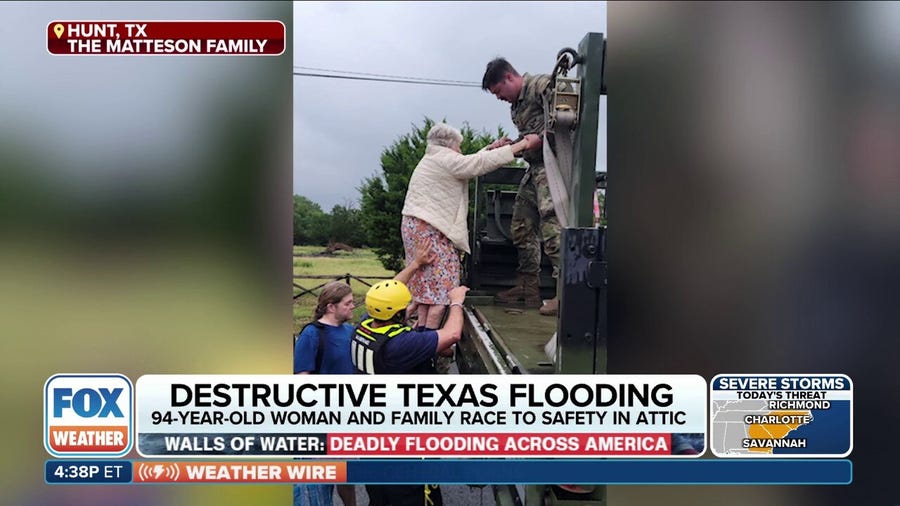 94-year-old Texas flood survivor describes fleeing to attic