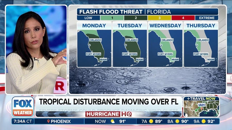 Tropical moisture to bring days of heavy rain to Florida, could potentially develop into named storm