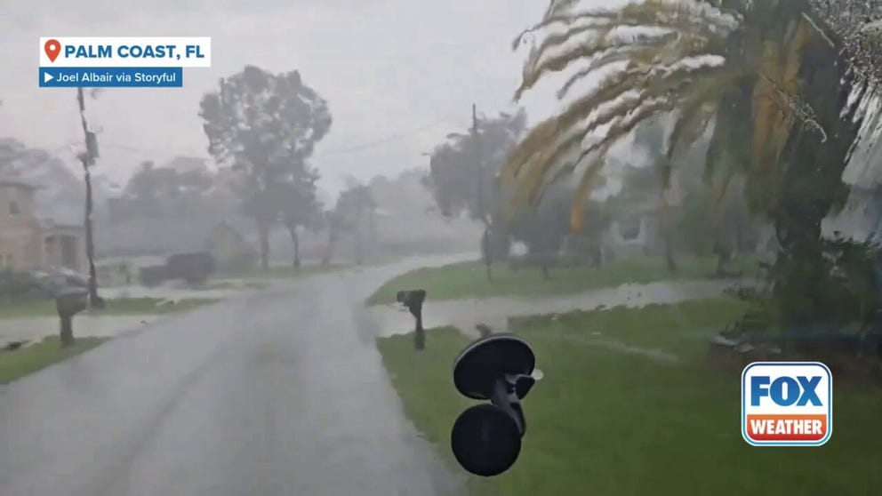 Palm Coast, Florida slammed by thunderstorms Sunday ahead of more tropical moisture that is set to move over the state this week.