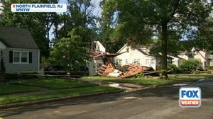 Remains of New Jersey home that exploded in flames during heavy flash flooding