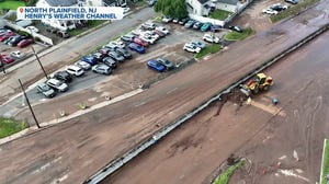 Drone video shows aftermath of deadly flash floods in New Jersey