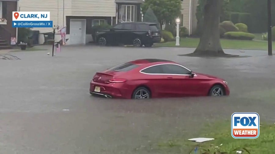 Parts of New Jersey experienced heavy flooding on Monday