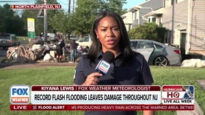 Record flash flooding leaves damages throughout parts of New Jersey on Monday