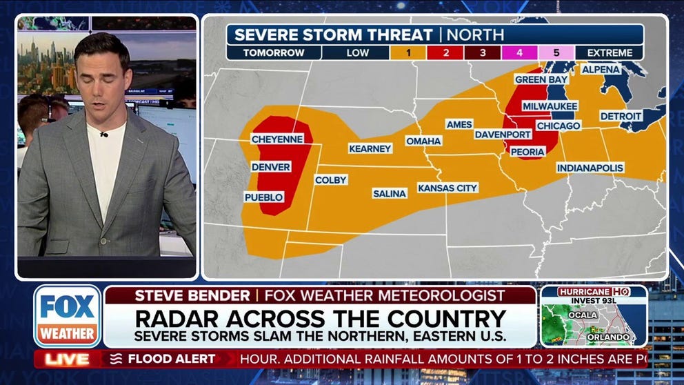 FOX Weather meteorologist Steve Bender breaks down who could see rain and severe storms on Wednesday. 