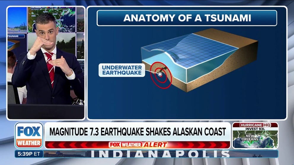 FOX Weather Meteorologist Ian Oliver explains how an earthquake can cause a tsunami.