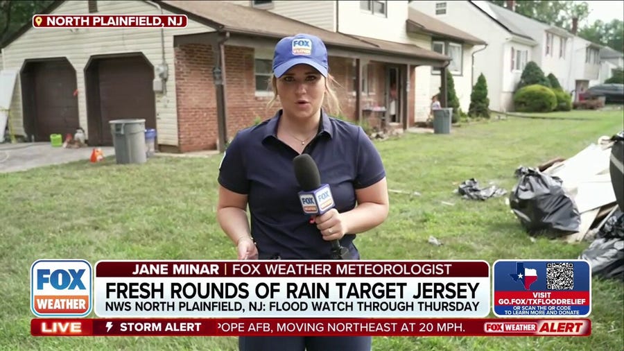 More wet weather is on the way as recovery efforts begin in New Jersey after intense flooding