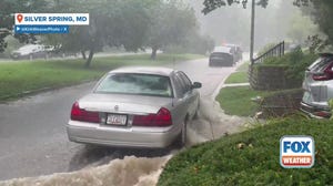 Residents in Maryland experience heavy rain and flooding