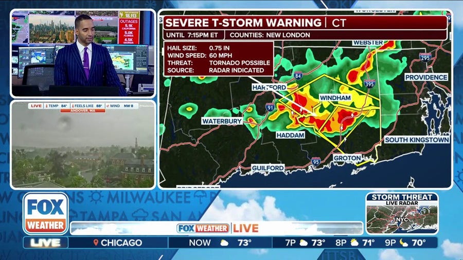 Storms target the Northeast and Midwest as heat and humidity fuel possible severe storms