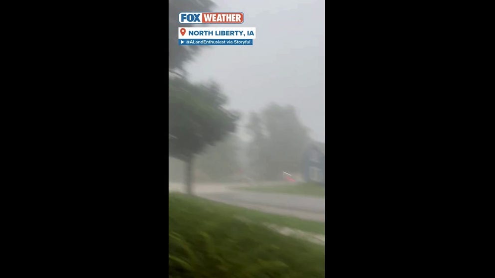 Rain drenched parts of eastern Iowa on Saturday morning, causing flooding in some parts of the state over the weekend.