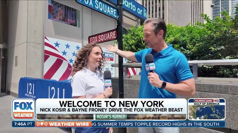 Newest FOX Weather teammate gets 'beastly' introduction to New York City