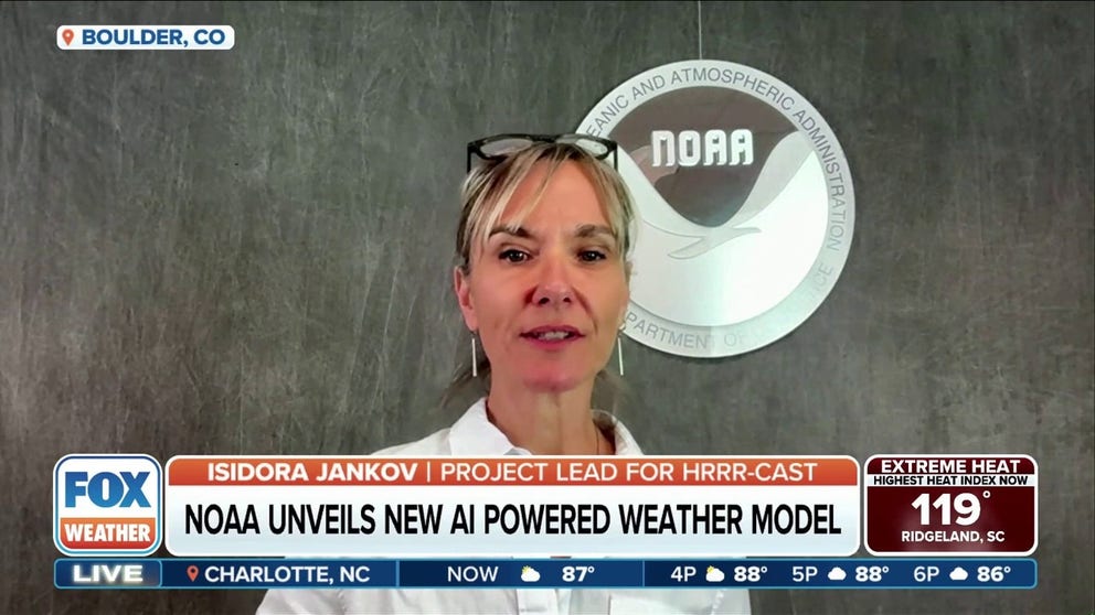 Project Lead for HRRR-CAST, Dr. Isidora Jankov, joins FOX Weather to explain how the NOAA uses AI for regional forecasting and much more.