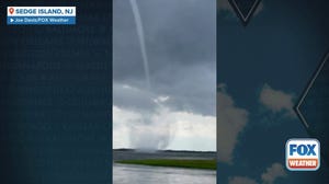 Waterspout comes ashore on New Jersey beach, according to NWS