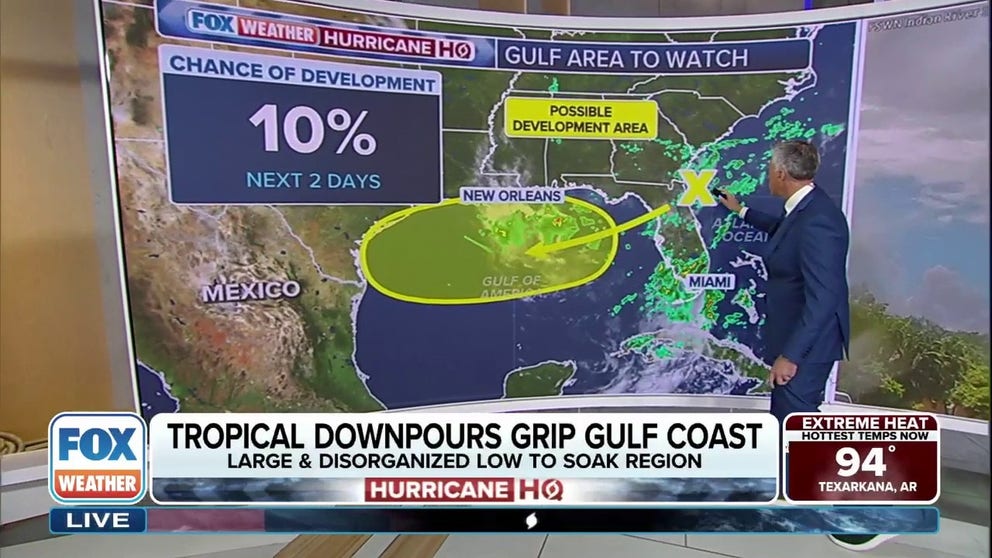 Storm system monitored for possible tropical development in Gulf ...