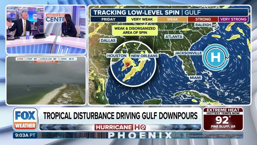 Tropical disturbance to soak Gulf Coast