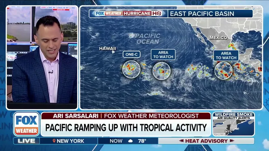 Tropical Depression 1-C likely to become Tropical Storm Iona south of Hawaii in Central Pacific