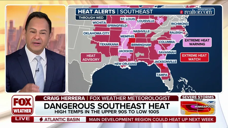 Dangerous heat expands from Midwest into Southeastern US