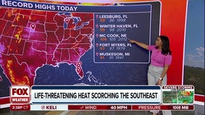 Record-setting temps reported as heat dome bakes Southeast