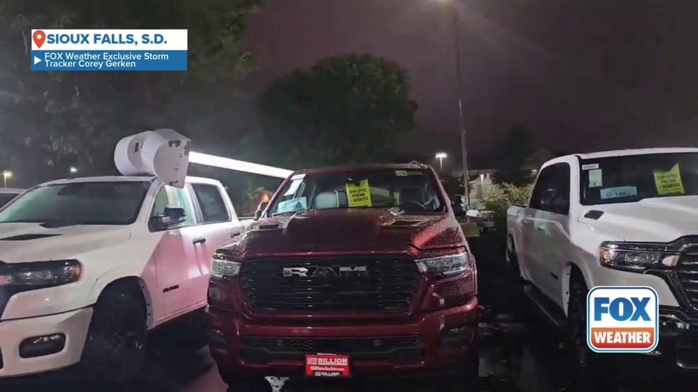 A video shared by FOX Weather Exclusive Storm Tracker Corey Gerken shows damage left behind after severe thunderstorms tore across Sioux Falls, South Dakota, on July 28, 2025.