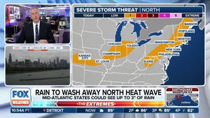 Rain and flash flood threat to wipe out heat wave in Northeast
